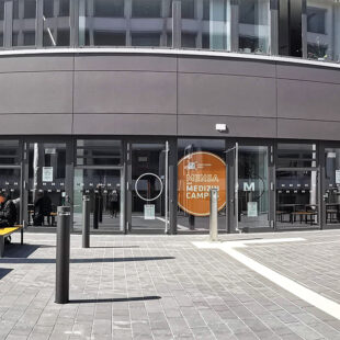 Entrance of the Student Restaurant on the University's Medical Campus Leipzig