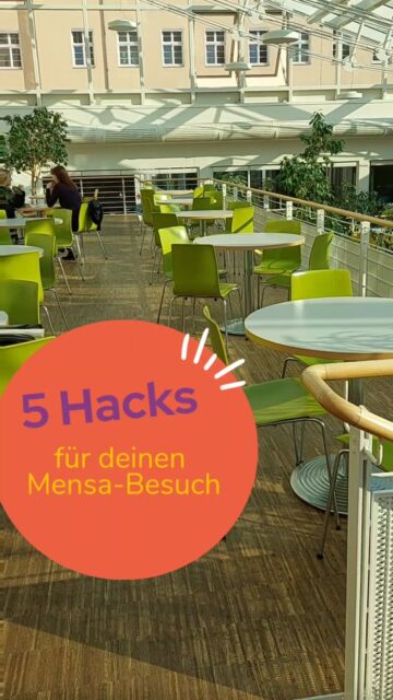 5 Hacks für deinen Mensa-Besuch 🚀1️⃣ Aktiviere Autoload. Damit lädst du deine Karte automatisch auf und brauchst kein Bargeld für den Aufwerter2️⃣ Nutze Relevo und nimm dein Essen überall mit hin, wo du magst3️⃣ Wenn möglich, vermeide Stoßzeiten. Oder geh in eine Mensa mit weniger Andrang, zum Beispiel in die Mensa Peterssteinweg statt in die Mensa am Park4️⃣ Hole dir unsere Studentenwerks-App. Damit kannst du alle Speisepläne checken und deine Freund:innen zum Mensa-Date einladen5️⃣ Du kannst alle unsere vielen Einrichtungen nutzen👉 Mehr Infos findest du hier: stwl.de/mensen#Mensa #Essen #Hack #Relevo #Autoload #StudierenInLeipzig #StudentenwerkLeipzig