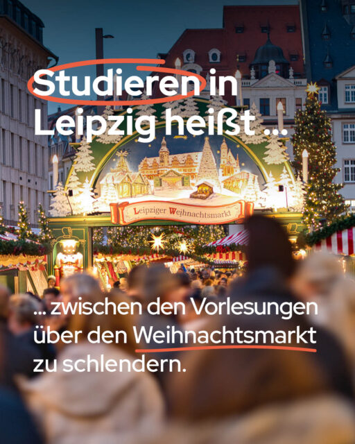 Studieren in Leipzig heißt zwischen den Vorlesungen über den Weihnachtsmarkt schlendern, gebrannte Mandeln snacken und für ein paar Minuten die Prüfungsphase vergessen. ✨🎄#StudierenInLeipzig #StudentenwerkLeipzig #Weihnachtsmarkt #LeipzigerWeihnachtsmarkt