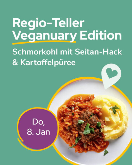 🌱 Veganuary-Special: Unser veganer Regio-Teller! 🌱Am Donnerstag, 8. Januar, erwartet euch ein besonderes Highlight passend zum Veganuary: unser Regio-Teller, dieses Mal komplett vegan! 😍✨ Auf dem Speiseplan:Schmorkohl mit Seitan-Hack & KartoffelpüreeRegional und nachhaltig – von hier kommen die Zutaten:🥬 Weißkohl: Friedrichs Gut, Trebsen @‌friedrichsgut🥔 Kartoffeln: Friweika, Weidensdorf @‌friweika_eg🧅 Zwiebeln: Biohof Paulsen, Wermsdorf🌱 Seitan-Hack: Milu vegan, Leipzig @‌milu_vegan👉 Hier gibt es den veganen Regio-Teller:▪️ Mensa am Park▪️ Mensa am Elsterbecken▪️ Mensa Peterssteinweg▪️ Mensa Academica▪️ Mensa am Medizincampus💚 Warum Regio-Teller?✅ Saisonal & frisch – geerntet, wenn’s am besten schmeckt!✅ Kurze Transportwege – besser für die Umwelt & Nährstoffe bleiben erhalten!✅ Weniger Verpackungsmüll – direkt vom Hof, ohne Plastik!Zum Speiseplan: 🔎stwl.de/speiseplan@‌koehrafrische〰Veganuary (vegan + January) ist eine gemeinnützige Organisation und internationale Kampagne(@‌veganuarydeutschland), die Menschen dazu ermutigt, im Januar sowie den Rest des Jahres eine rein pflanzliche Ernährung 🌱 auszuprobieren.Probier´s vegan. Diesen Januar.Weitere Infos zur Kampagne:🔎 http://veganuary.com/de#Veganuary2026 #Regioteller #Leipzig #Studierende #Nachhaltigkeit #Gemeinschaft #studentenwerkleipzig #studiereninleipzig