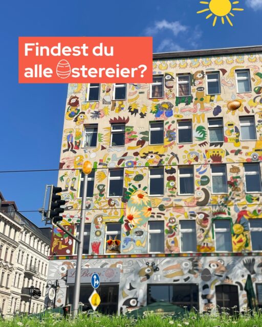Ei Ei Ei… 🥚👀 Hier wurden ein paar Ostereier versteckt 🐰Wie viele findest du?Schreib’s in die Kommentare! 👇#Ostersuche #ostern2026 #Südvorstadt #StudentenwerkLeipzig #Studierendenleben