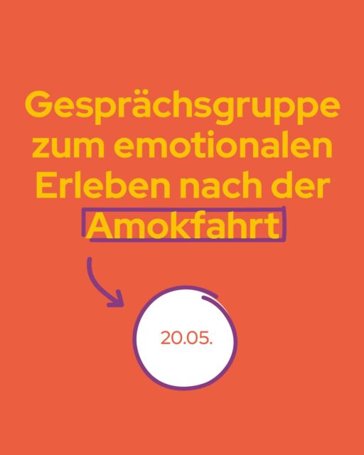 Auch nach dem 4. Mai können die Ereignisse noch beschäftigen und verschiedene Gefühle oder Reaktionen auslösen – selbst wenn man nicht direkt betroffen war.Um bei der Verarbeitung des Geschehenen zu helfen, hat die Psychosoziale Beratung eine Gesprächsgruppe für Studierende eingerichtet. Der Präsenz-Workshop findet diesen Mittwoch, den 20. Mai, von 12:30 bis 13:30 Uhr im Social Space statt. Dort gibt es Raum für Austausch, Einordnung und Unterstützung in einem geschützten Rahmen.Mehr Informationen und den Link zur Anmeldung findet ihr in unserer Instagram Story!#StudentenwerkLeipzig #Studierendenberatung #Sozialberatung #StudierenInLeipzig