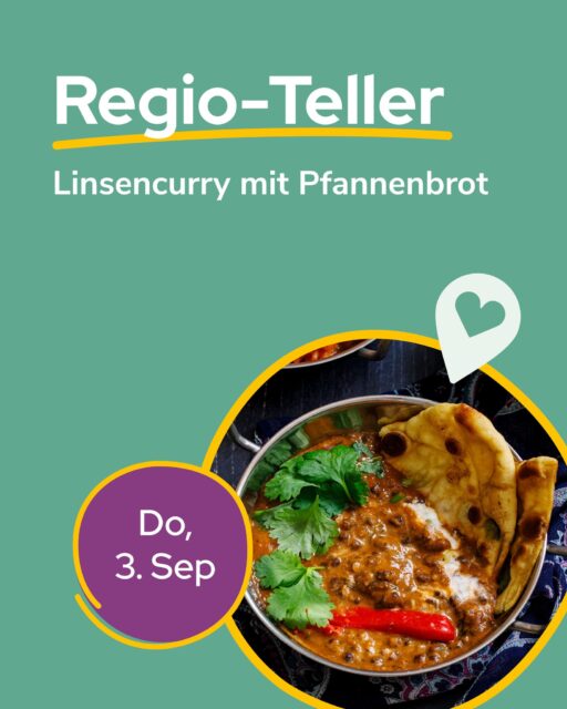 So schmeckt der September aus der Region: Am 3. September gibt es Linsencurry mit Pfannenbrot und jede Menge Zutaten von Betrieben aus unserer Umgebung:🌱Linsen: Landwirtschaftsbetrieb Eckhardt Voigt, Leisnig🌱Hokkaido, Zucchini, Rote Bete: @‌biohofhausmann🌱Kartoffeln: @‌friweika_eg🌱Mangold: Agrargenossenschaft Plänitz, Neustadt (Dosse)🌱Quark: @‌landgut_nemtMit dem Regio-Teller im Monat September nehmen wir gleichzeitig auch am Projekt WERTvoll teil. 👩‍🌾 Seit 2021 gibt es das WERTvoll Aktionsgericht. Das Ziel: Mehr gute und verantwortungsvoll hergestellte Produkte von vor der Haustür auf die Teller bringen. Dieses Ziel wird unter anderem in Zusammenarbeit mit ökologisch wirtschaftenden Partnerbetrieben erreicht. 🌍💚 Warum Regio-Teller?✅ Saisonal & frisch – geerntet, wenn’s am besten schmeckt!✅ Kurze Transportwege – besser für die Umwelt & Nährstoffe bleiben erhalten!✅ Weniger Verpackungsmüll – direkt vom Hof, ohne Plastik!Hol dir dein Lieblingsessen hier:📍 Mensa am Elsterbecken📍 Mensa Peterssteinweg📍 Mensa Academica📍 Mensa MedizincampusZum Speiseplan: 🔎stwl.de/speiseplan@‌stadtleipzig @‌koehrafrischeFoto: Adobe Stock/Magdalena Bujak#WERTvoll #Aktionsgericht2026 #foodhubleipzig #RegioTeller #studentenwerkleipzig