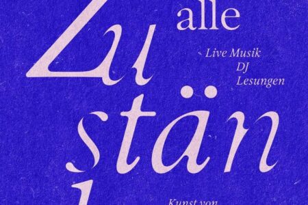 Flyer Ausstellung "Triff mich wie ich alle Zustände hab"